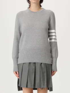 Maglia a girocollo in lana con banda 4-bar Thom Browne