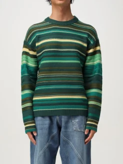 Maglia a girocollo in lana a righe