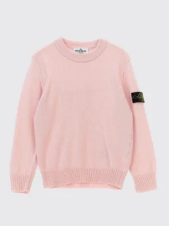 Maglia a girocollo in lana vergine e cashmere Stone Island Junior