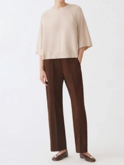 Maglia a girocollo in lana vergine e cashmere Fabiana Filippi