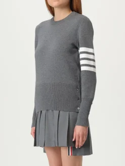 Maglia a girocollo in lana con banda 4-bar Thom Browne