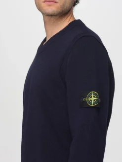 Maglia a v Stone Island con logo