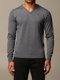 Maglia a v XC in lana Merino extrafine