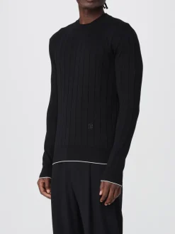 Maglia Balmain in cotone e seta a coste