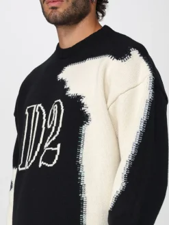 Maglia Dsquared2 in lana con logo jacquard