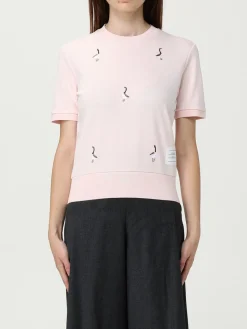 Maglia in cotone con ricami all-over Thom Browne