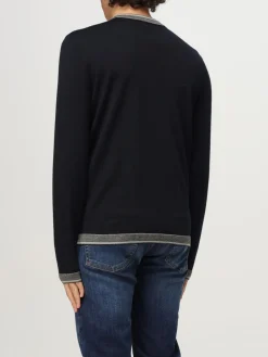 Maglia in lana vergine con logo Emporio Armani