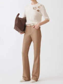 Maglia in lana vergine e cashmere con cristalli Fabiana Filippi