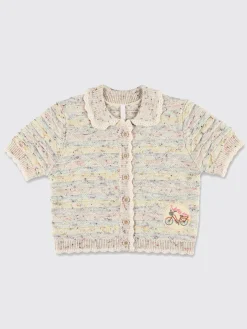 Maglia in misto cotone con colletto e bottoni Zimmermann