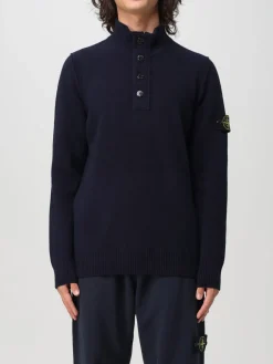 Maglia in misto lana con bottoni Stone Island