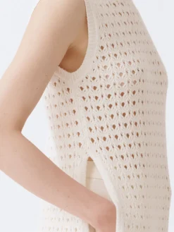 Maglia lunga in lana vergine traforata Fabiana Filippi