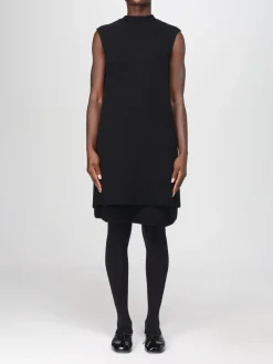 Maglia smanicata Jil Sander in lana a coste