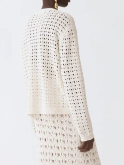 Maglia traforata in misto cashmere Fabiana Filippi