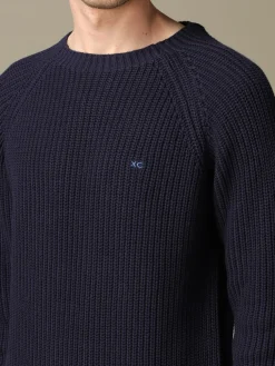 Maglia XC a coste inglese con logo ricamato