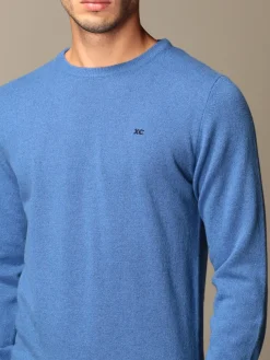 Maglia XC in eco cashmere basic con logo