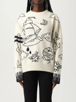 Maglione Pinko in lana merino con ricami