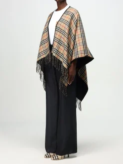 Mantella check Burberry in lana reversibile