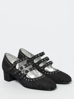 Mary Jane Camden Carel Paris in denim di cotone con occhielli