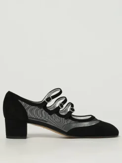 Mary Jane Carel Paris in camoscio e nylon a rete