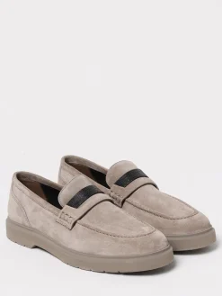 Mocassino Brunello Cucinelli in camoscio con monile