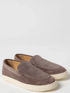 Mocassino Brunello Cucinelli in camoscio effetto chevron