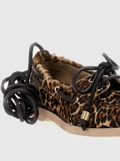 Mocassino da barca Golden Goose in cavallino animalier