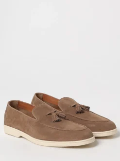 Mocassino Doucal's in camoscio con nappe