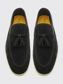 Mocassino Doucal's in camoscio con nappe