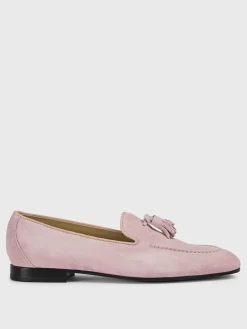 Mocassino Doucal's in camoscio con nappe