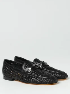 Mocassino Doucal's in pelle intrecciata con lavorazione traforata