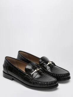 Mocassino Ferragamo in pelle stampa cocco