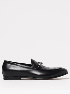 Mocassino Horsebit Gucci in pelle con logo goffrato