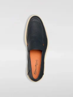 Mocassino Santoni in pelle a grana