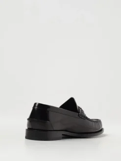 Mocassino Versace in pelle spazzolata con morsetto Medusa