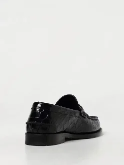 Mocassino Versace in pelle spazzolata stampa cocco