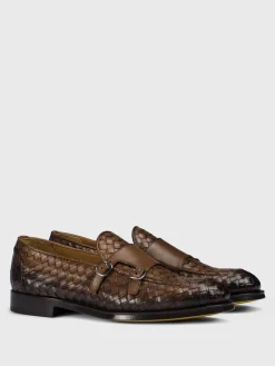 Monk Strap Doucal's in pelle intrecciata