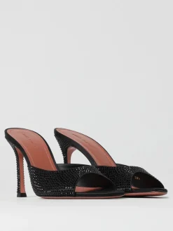 Mules Alexa Amina Muaddi in raso con cristalli all over
