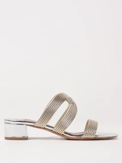 Mules Aquazzura in pelle laminata