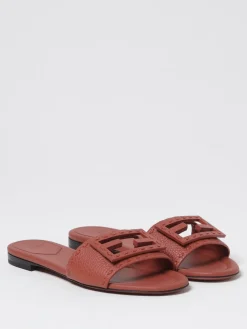 Mules Baguette Fendi in pelle a grana con cuciture a mano