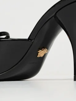 Mules Medusa Versace in vernice con fiocco