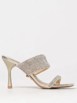 Mules Sadira Twenty Fourhaitch in pelle laminata con strass all over