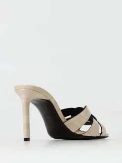 Mules Tribute Saint Laurent in pelle stampa cocco