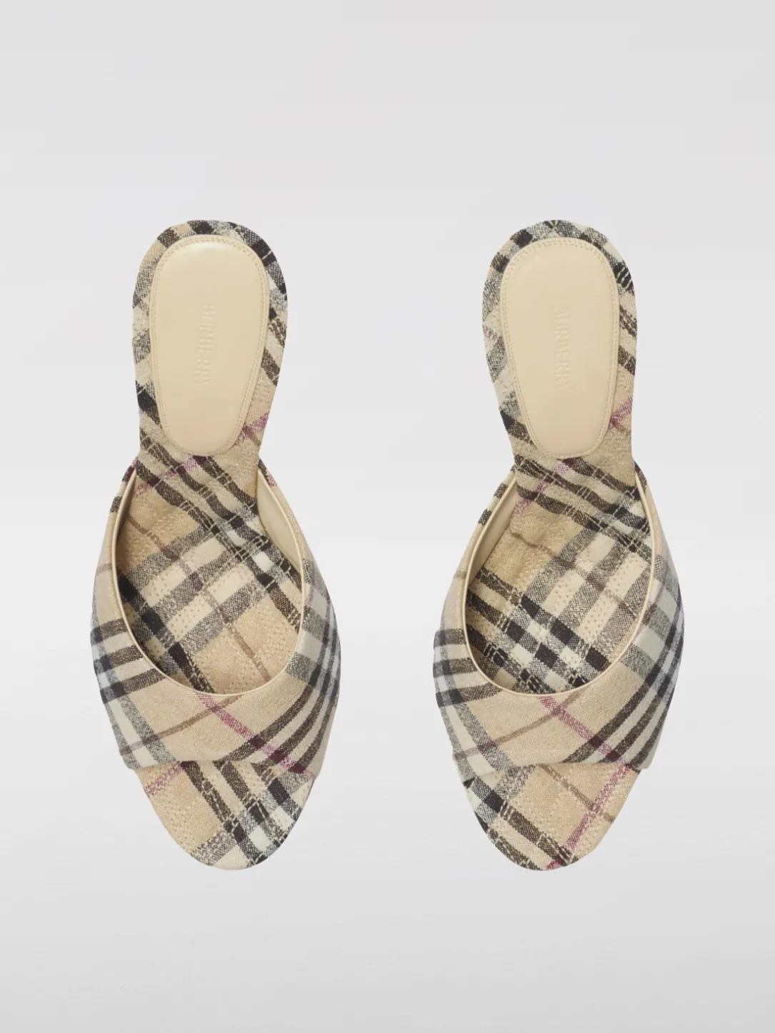 Mules Vintage Check Burberry in lino jacquard