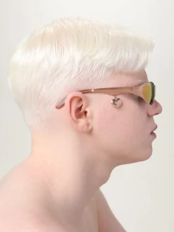 Occhiali da sole Acne Studios in acciaio con charm cuore