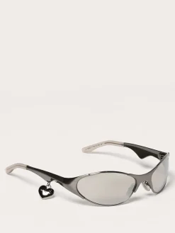 Occhiali da sole Acne Studios in acciaio con charm cuore