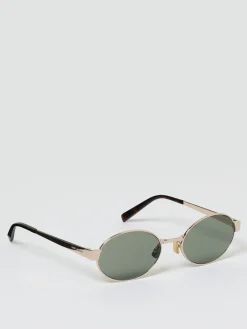 Occhiali da sole con montatura tonda in metallo Saint Laurent