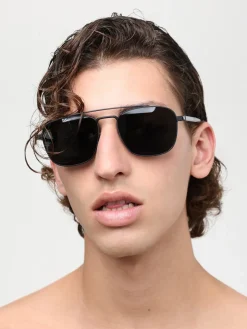 Occhiali da sole in metallo Saint Laurent