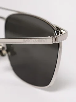 Occhiali da sole quadrati in metallo Saint Laurent