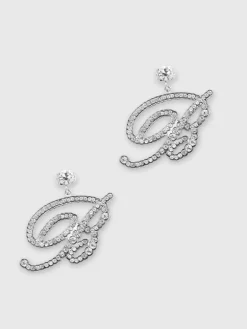 Orecchini Blumarine in ottone con strass incastonati