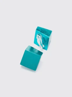 Orecchini Monies in legno di acacia cromato